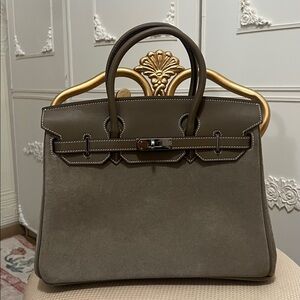 Elegant Tan Suede Women's Bag
